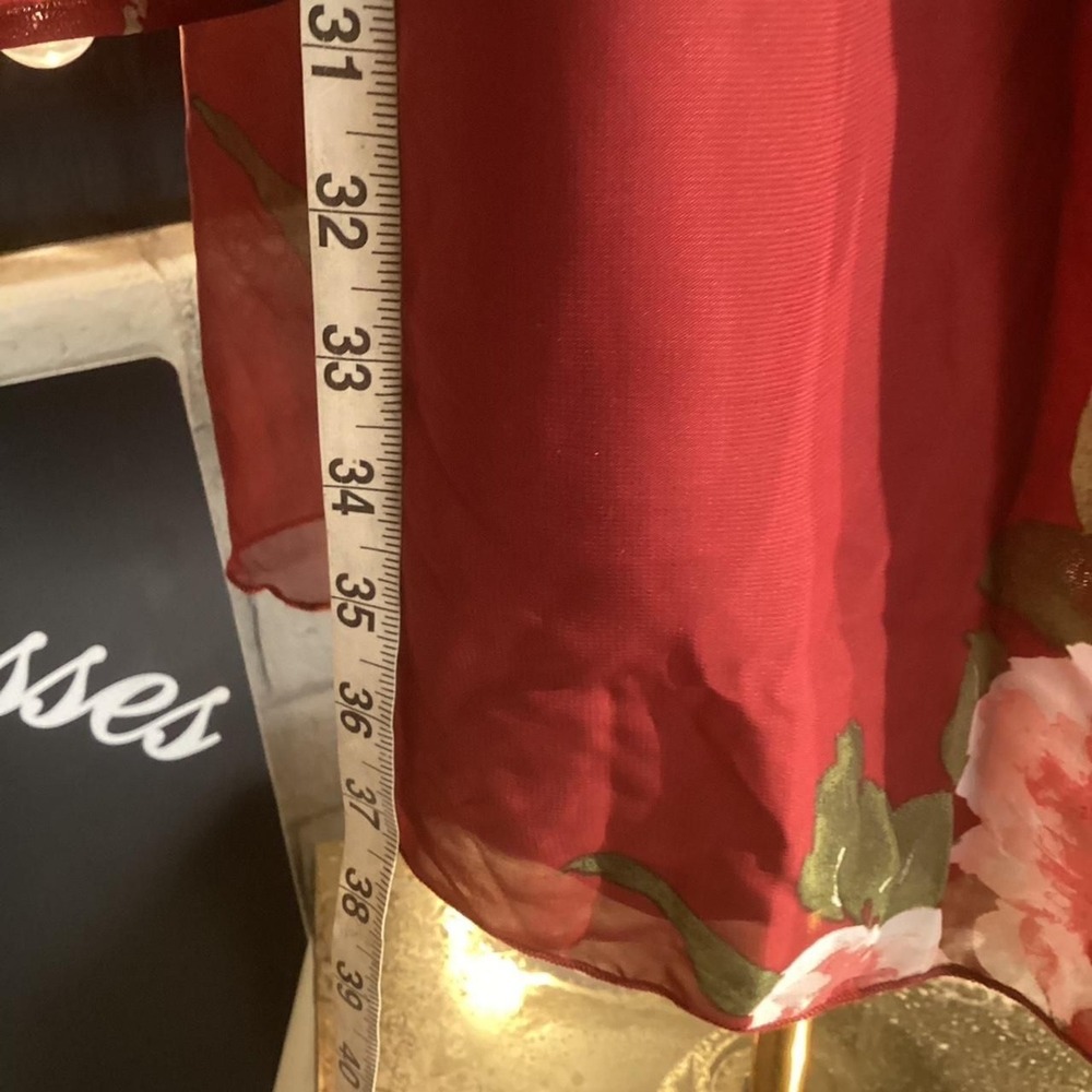 Floral Red Maxi Dress - Picture 2 of 7